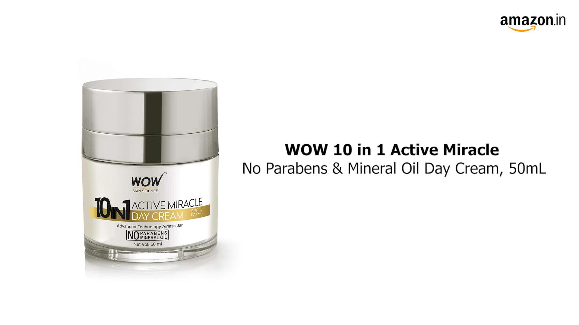 WOW Skin Science Cream 10 in 1 Age Miracle Face Cream- Day Cream